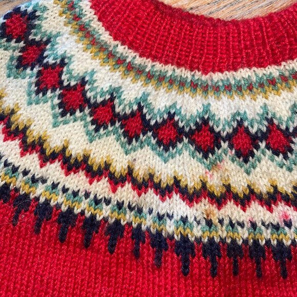 BERGENSKOFTER vintage hand knit wool sweater/Norway/kids 5/6? - Picture 3 of 7